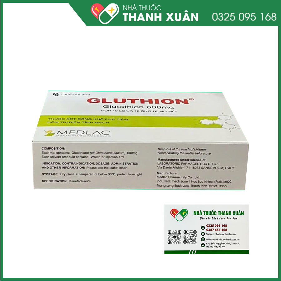 Thuốc Gluthion hỗ trợ điều trị, ngộ độc thuỷ ngân, các bệnh lý rối loạn vận mạch, xơ gan, viêm gan do virus, viêm tuỵ cấp, đái tháo đường không phụ thuộc Insulin